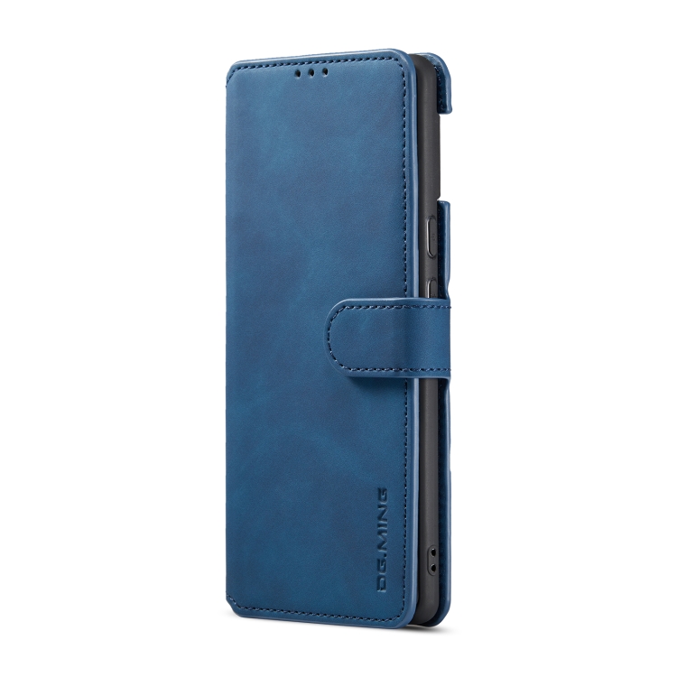 For Google Pixel 6 Pro DG.MING Retro Oil Side Horizontal Flip Leather Case with Holder & Card Slots & Wallet(Blue) - 1
