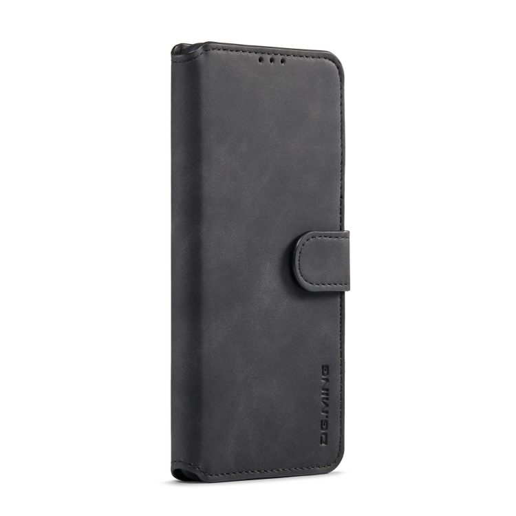For Huawei P50 DG.MING Retro Oil Side Horizontal Flip Leather Case with Holder & Card Slots & Wallet(Black) - 1