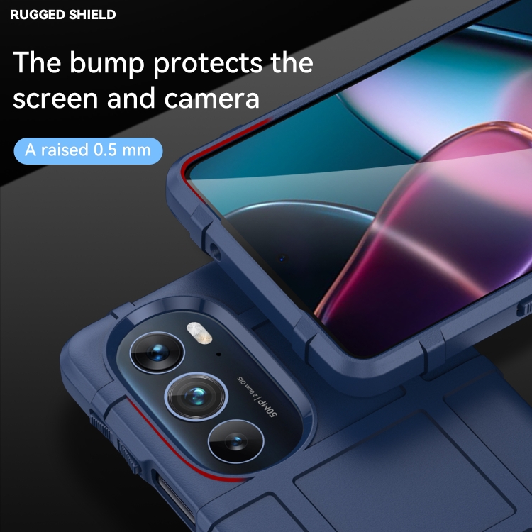 For Motorola Edge X30 5G Full Coverage Shockproof TPU Phone Case(Blue) - 4