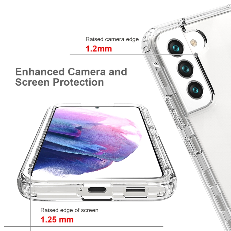For Samsung Galaxy S22 5G Transparency Two-color Gradient PC+TPU Phone Case(Black) For Samsung Galaxy S22 5G Transparency Two-color Gradient PC+TPU Phone Case(Black)