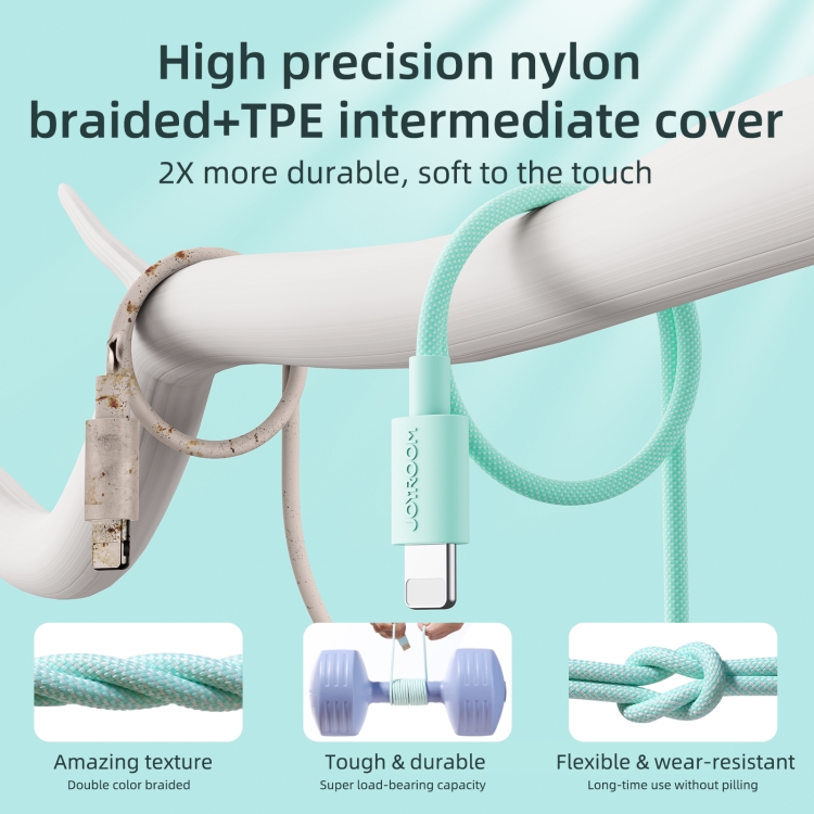 JOYROOM S-2024M13 20W PD Type-C / USB-C to 8 Pin Fast Charging Cable, Length:2m(Green) JOYROOM S-2024M13 20W PD Type-C / USB-C to 8 Pin Fast Charging Cable, Length:2m(Green)