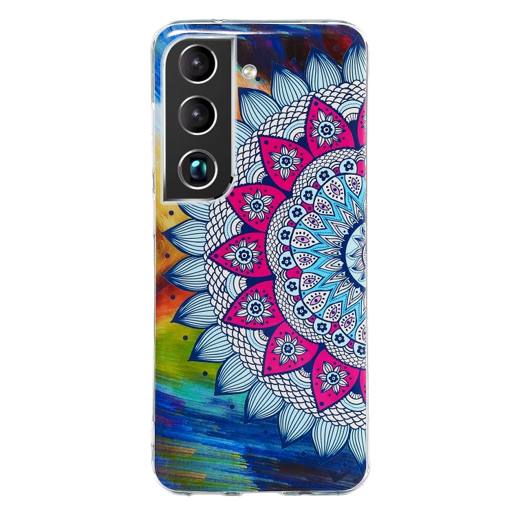 For Samsung Galaxy S22 5G Luminous TPU Protective Phone Case(Half-flower) For Samsung Galaxy S22 5G Luminous TPU Protective Phone Case(Half-flower)