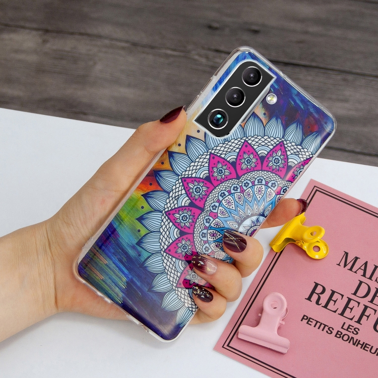 For Samsung Galaxy S22 5G Luminous TPU Protective Phone Case(Half-flower) For Samsung Galaxy S22 5G Luminous TPU Protective Phone Case(Half-flower)