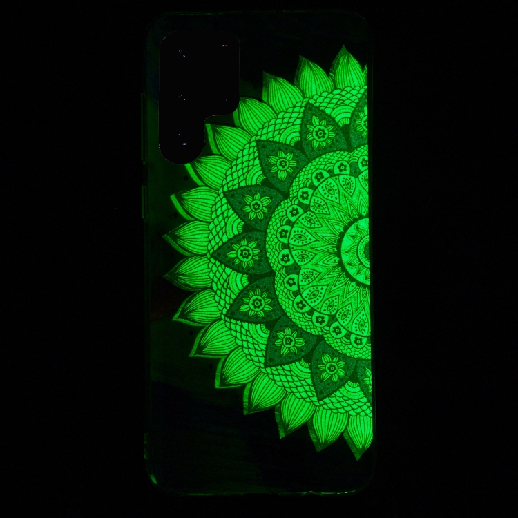 For Samsung Galaxy S22 Ultra 5G Luminous TPU Protective Phone Case(Half-flower) For Samsung Galaxy S22 Ultra 5G Luminous TPU Protective Phone Case(Half-flower)