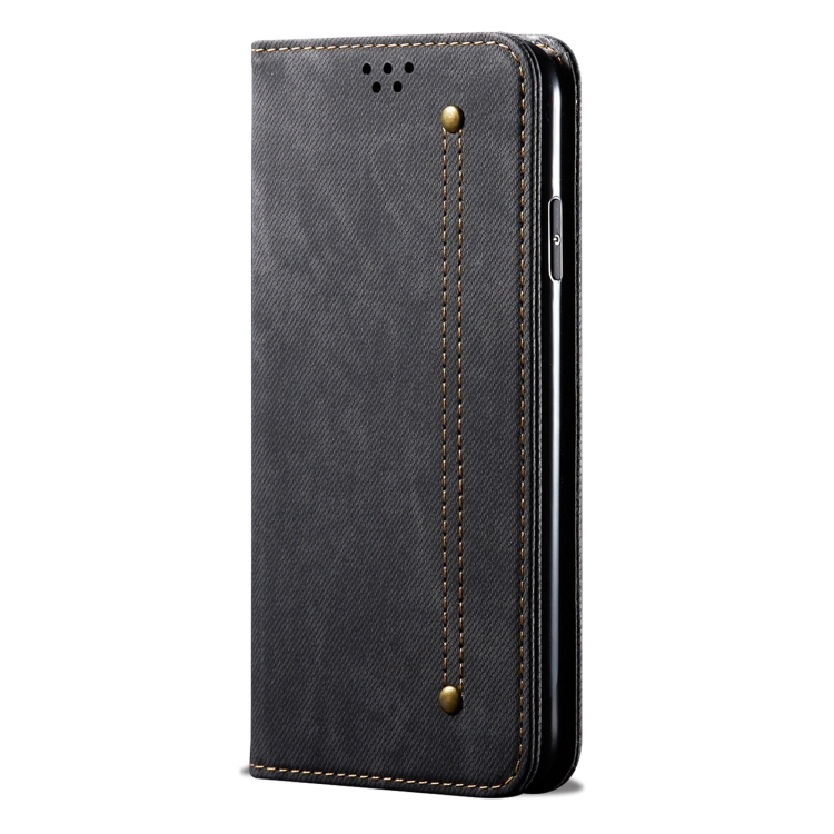 For Xiaomi Mi 12 Denim Texture Casual Style Leather Phone Case(Black) - 1