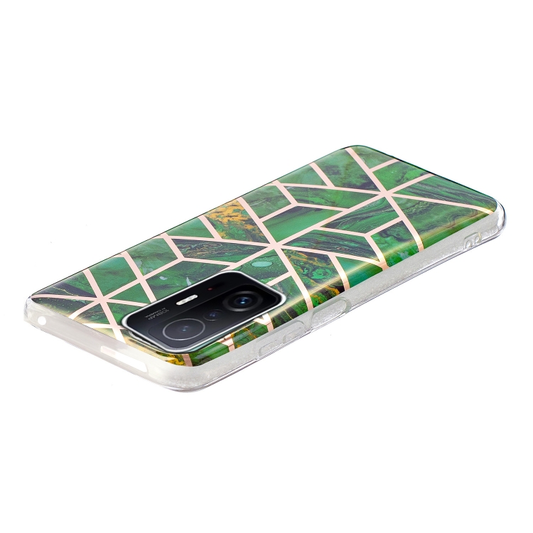 For Xiaomi 11T / 11T Pro Electroplating TPU Protective Phone Case(Green Rhombus) - 2