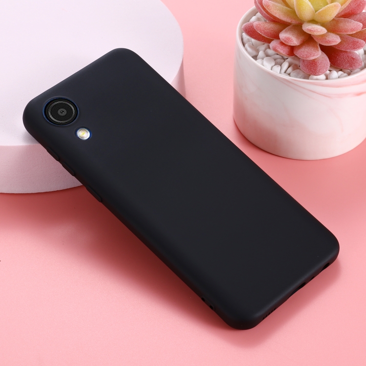 For Samsung Galaxy A03 Core Pure Color Liquid Silicone Phone Case(Black) For Samsung Galaxy A03 Core Pure Color Liquid Silicone Phone Case(Black)