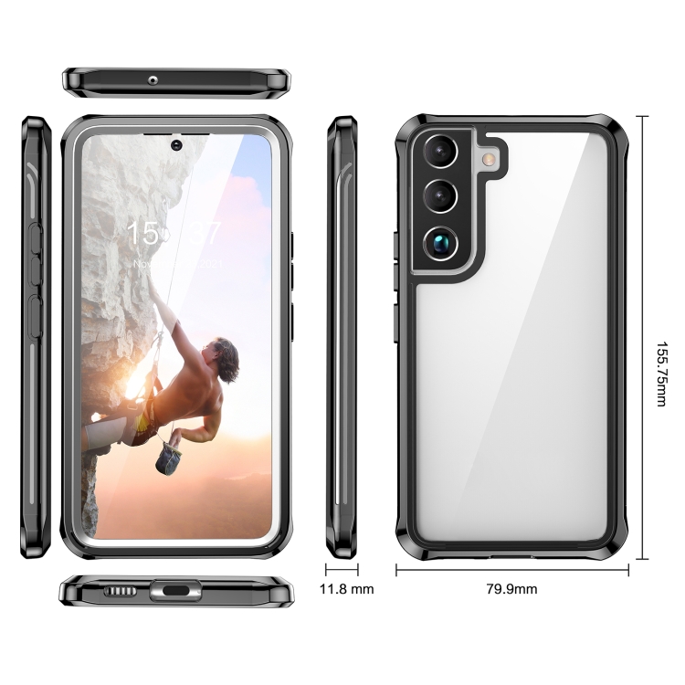 For Samsung Galaxy S22 5G RedPepper Transparent Dot Shockproof Waterproof PC + TPU Phone Case(Black) For Samsung Galaxy S22 5G RedPepper Transparent Dot Shockproof Waterproof PC + TPU Phone Case(Black)