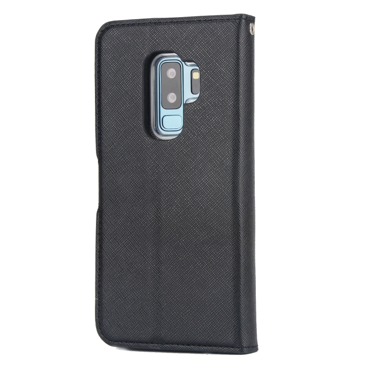 For Samsung Galaxy S9+ Cross Texture Detachable Leather Phone Case(Black) - 2