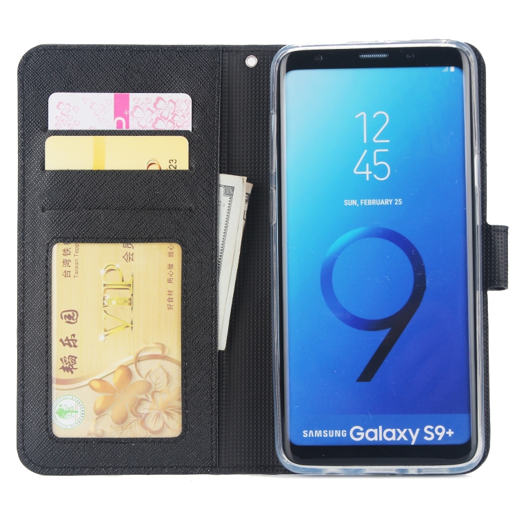 For Samsung Galaxy S9+ Cross Texture Detachable Leather Phone Case(Black) - 3