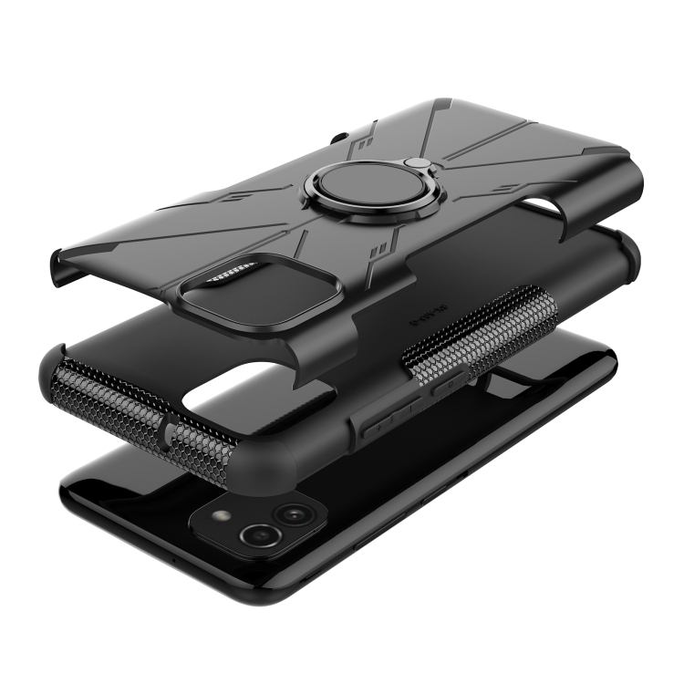 For Samsung Galaxy A03 Global Armor Bear Shockproof PC + TPU Phone Case(Black) - 4