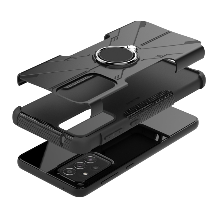 For Samsung Galaxy A33 5G Armor Bear Shockproof PC + TPU Phone Case(Black) - 4