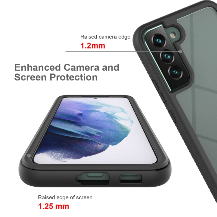 For Samsung Galaxy S22 5G Starry Sky Solid Color PC + TPU Phone Case(Black) For Samsung Galaxy S22 5G Starry Sky Solid Color PC + TPU Phone Case(Black)