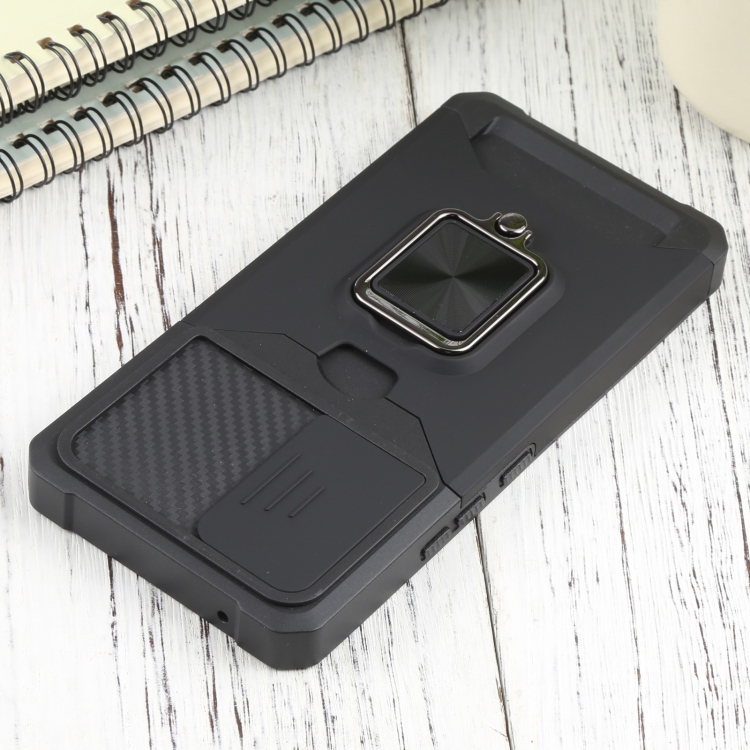 For Samsung Galaxy A53 5G Sliding Camera Cover Design PC + TPU Shockproof Phone Case(Black) - 3