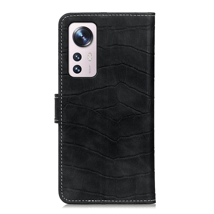 For Xiaomi Mi 12 Pro Crocodile Texture Leather Phone Case(Black) - 2