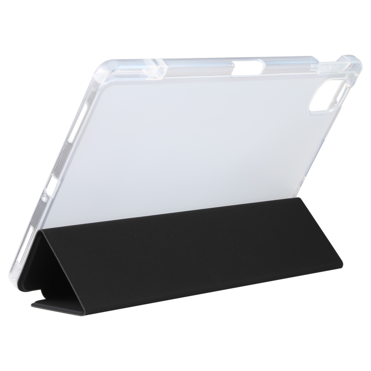For Xiaomi Mi Pad 5 Pen Slot Transparent Back Cover Leather Tablet Case(Black) - 5