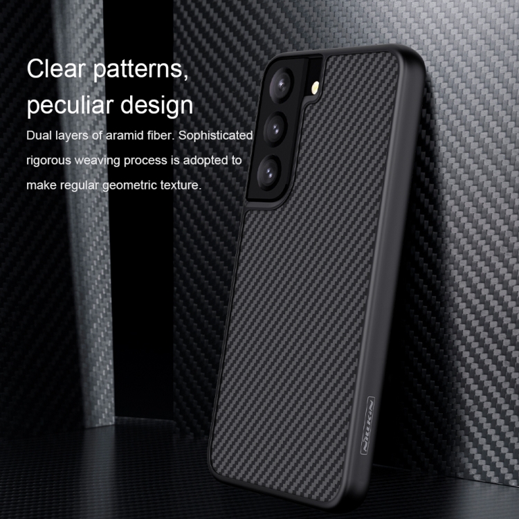 For Samsung Galaxy S22 5G NILLKIN Synthetic Fiber Anti-slip Texture PC Phone Case(Black) For Samsung Galaxy S22 5G NILLKIN Synthetic Fiber Anti-slip Texture PC Phone Case(Black)
