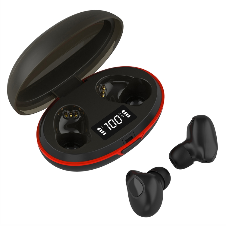 HAMTOD A1 TWS IPX4 Waterproof Bluetooth 5.0 Smart Bluetooth Earphone with Digital Display & Charging Box, Support Siri & HD Call(Black) HAMTOD A1 TWS IPX4 Waterproof Bluetooth 5.0 Smart Bluetooth Earphone with Digital Display & Charging Box, Support Siri & HD Call(Black)