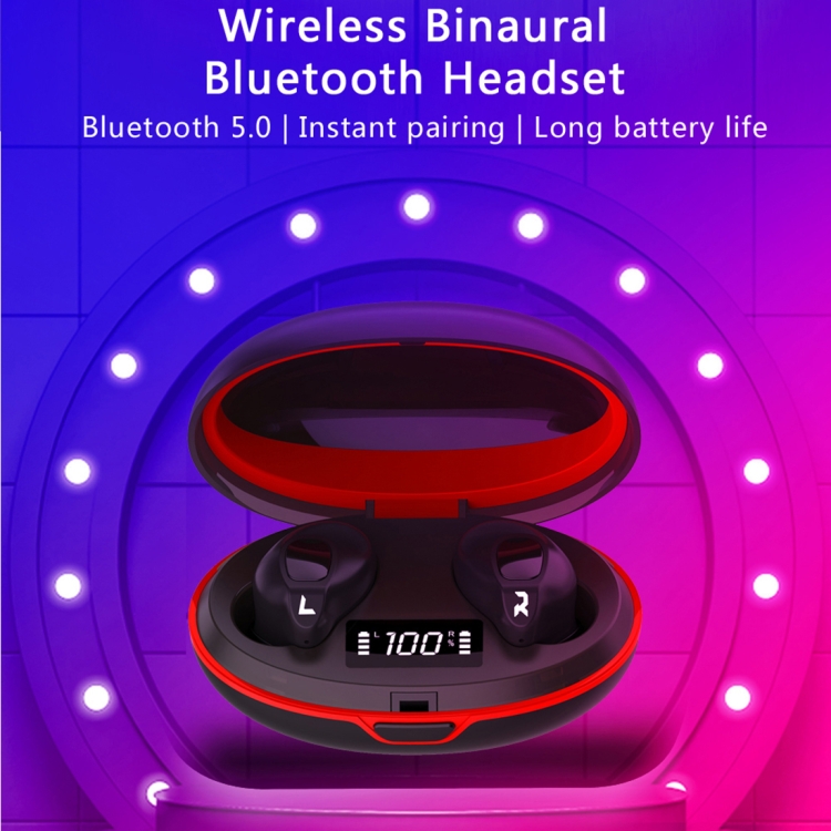 HAMTOD A1 TWS IPX4 Waterproof Bluetooth 5.0 Smart Bluetooth Earphone with Digital Display & Charging Box, Support Siri & HD Call(Black) HAMTOD A1 TWS IPX4 Waterproof Bluetooth 5.0 Smart Bluetooth Earphone with Digital Display & Charging Box, Support Siri & HD Call(Black)
