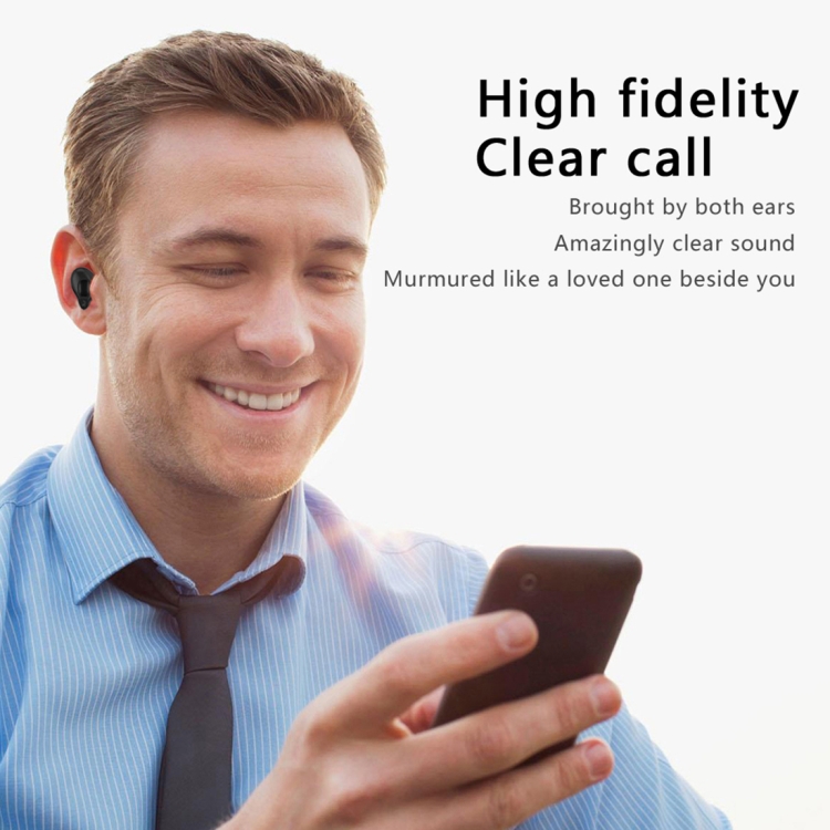 HAMTOD A1 TWS IPX4 Waterproof Bluetooth 5.0 Smart Bluetooth Earphone with Digital Display & Charging Box, Support Siri & HD Call(Black) HAMTOD A1 TWS IPX4 Waterproof Bluetooth 5.0 Smart Bluetooth Earphone with Digital Display & Charging Box, Support Siri & HD Call(Black)