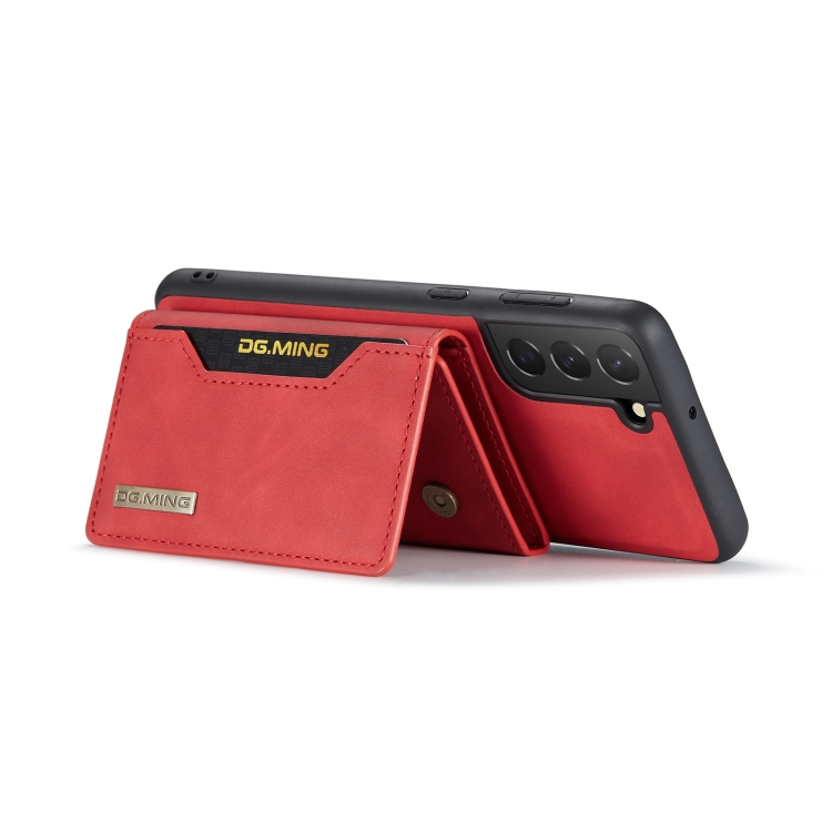 For Samsung Galaxy S22+ 5G DG.MING M2 Series 3-Fold Multi Card Bag Back Cover Phone Case(Red) For Samsung Galaxy S22+ 5G DG.MING M2 Series 3-Fold Multi Card Bag Back Cover Phone Case(Red)
