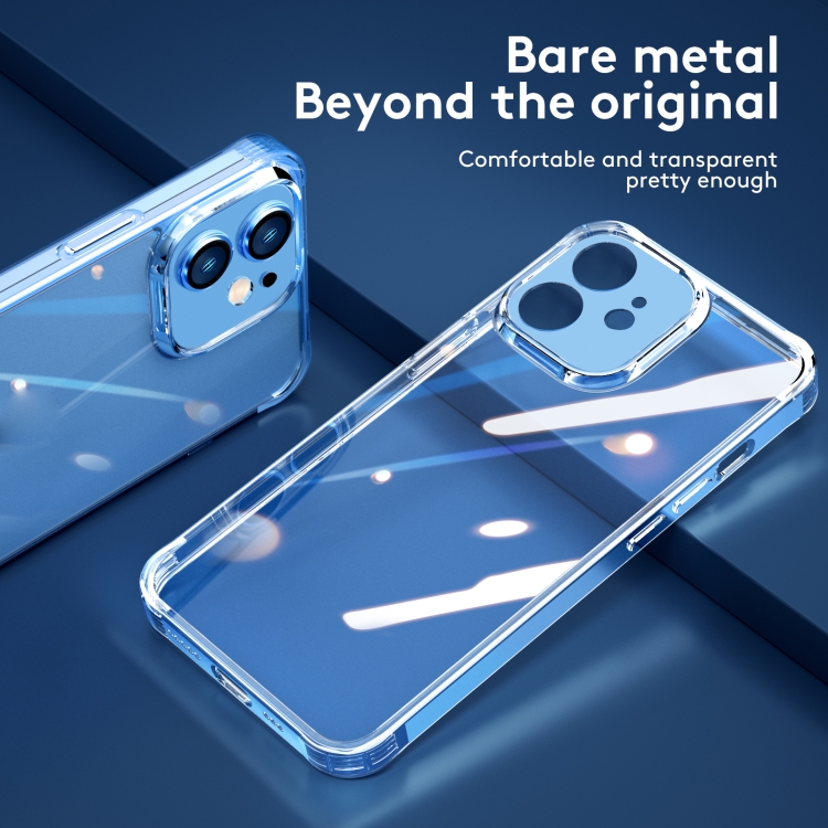 For iPhone 12 TPU + Tempered Glass Shockproof Phone Case(Transparent) For iPhone 12 TPU + Tempered Glass Shockproof Phone Case(Transparent)