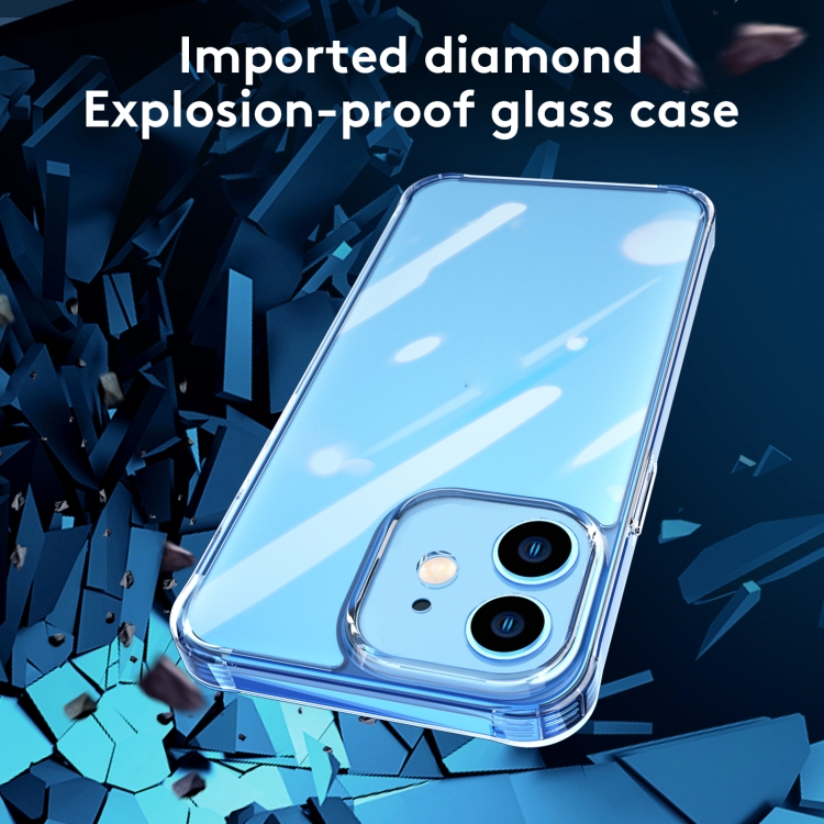 For iPhone 12 TPU + Tempered Glass Shockproof Phone Case(Transparent) For iPhone 12 TPU + Tempered Glass Shockproof Phone Case(Transparent)