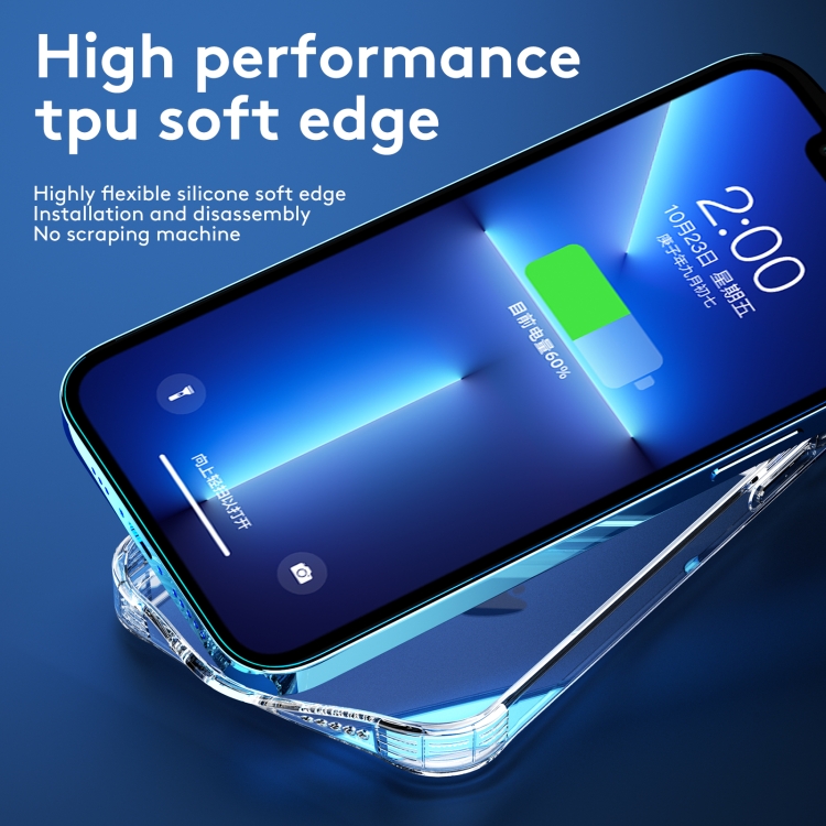 For iPhone 12 TPU + Tempered Glass Shockproof Phone Case(Transparent) For iPhone 12 TPU + Tempered Glass Shockproof Phone Case(Transparent)