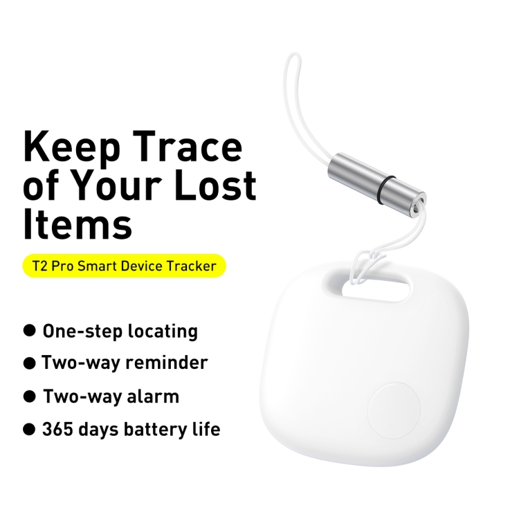 BASEUS FMTP000002 T2 PRO SMART Anti-Lost Alarm Locator Tracker (White) - 1