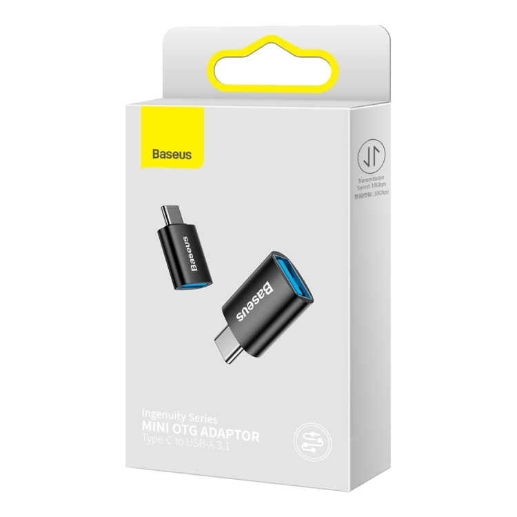 Baseus ZJJQ000001 Ingenuity Series USB-C / Type-C Male to USB 3.1 Female Mini OTG Adapter(Black) - 7