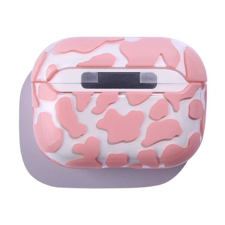 Transparent Cow Series Earphone PC Protective Case For AirPods Pro(Pink) - 2