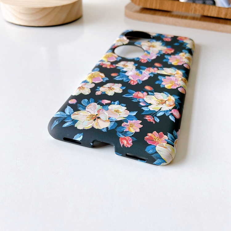 For Huawei P50 Pocket Small Floral PC Folding Phone Case(Flower Bush Green Leaves) - B3