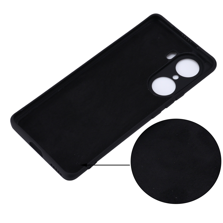 For Honor 60 Pro Color Liquid Silicone Phone Case(Black) - 3