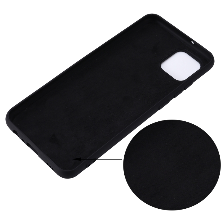 For Samsung Galaxy A03 166.6mm Color Liquid Silicone Phone Case(Black) - 3
