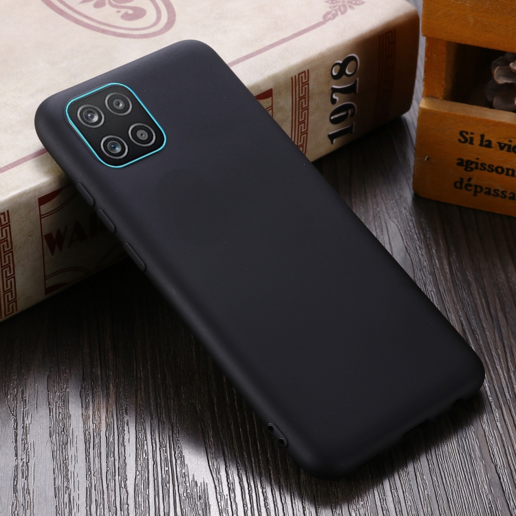 For Samsung Galaxy A03 166.6mm Color Liquid Silicone Phone Case(Black) - 6