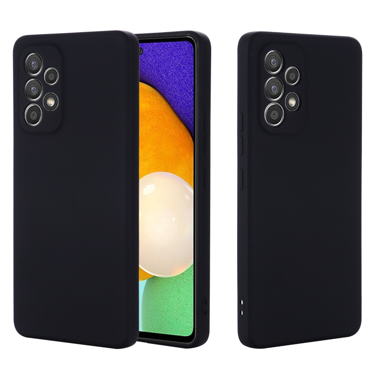 For Samsung Galaxy A33 5G Color Liquid Silicone Phone Case(Black) - 1