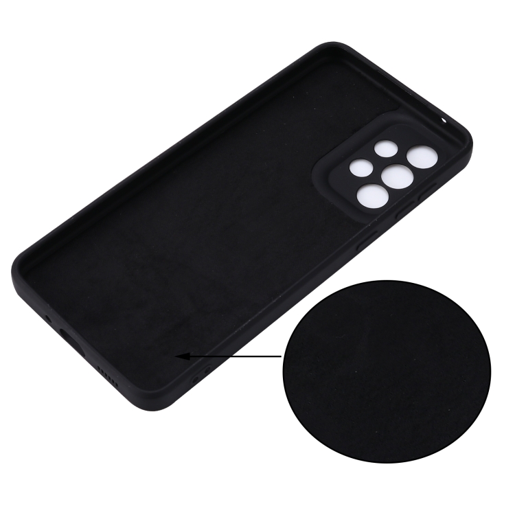 For Samsung Galaxy A33 5G Color Liquid Silicone Phone Case(Black) - 3