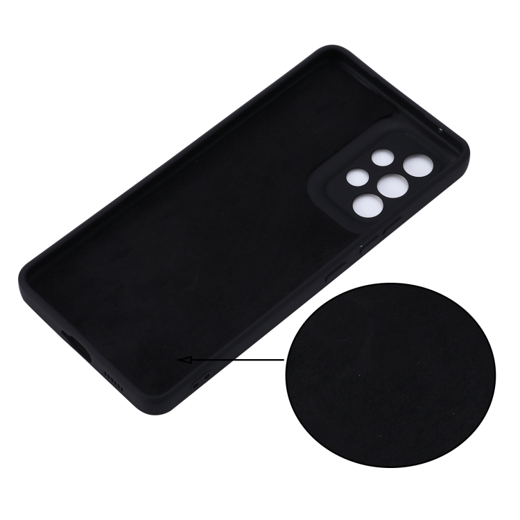 For Samsung Galaxy A53 5G Color Liquid Silicone Phone Case(Black) - 3
