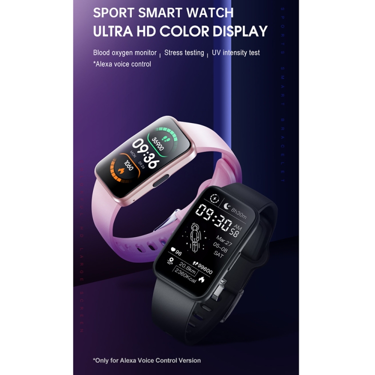 HAMTOD V300 1.47 inch TFT Screen Smart Watch, Support Heart Rate Monitoring / Body Temperature Monitoring(Black) - B1