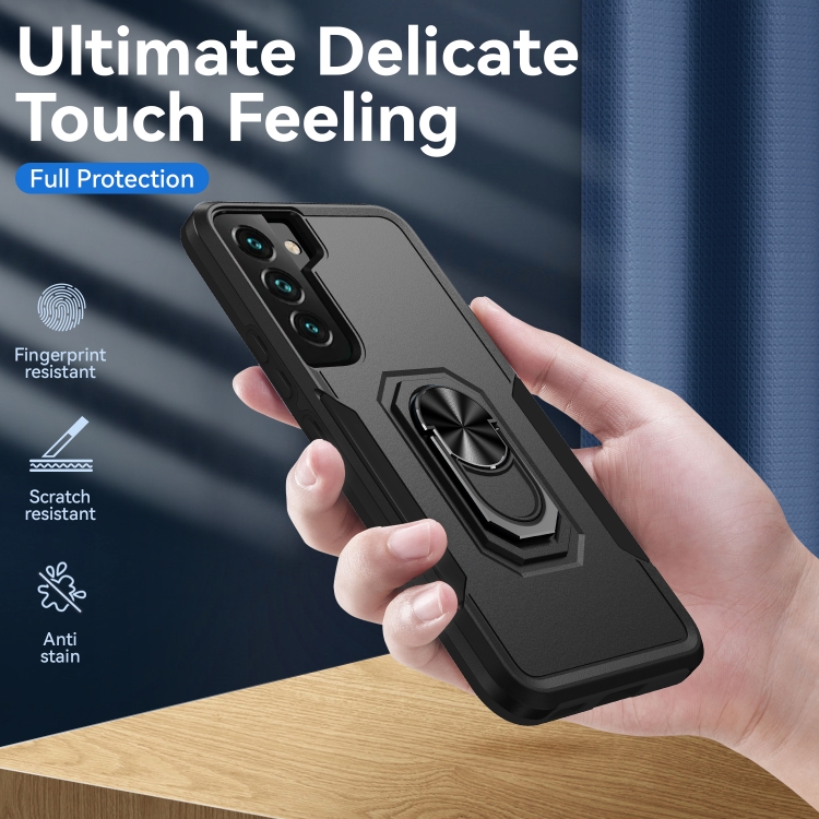 For Samsung Galaxy S22 5G Pioneer Armor Heavy Duty PC + TPU Holder Phone Case(Black) For Samsung Galaxy S22 5G Pioneer Armor Heavy Duty PC + TPU Holder Phone Case(Black)