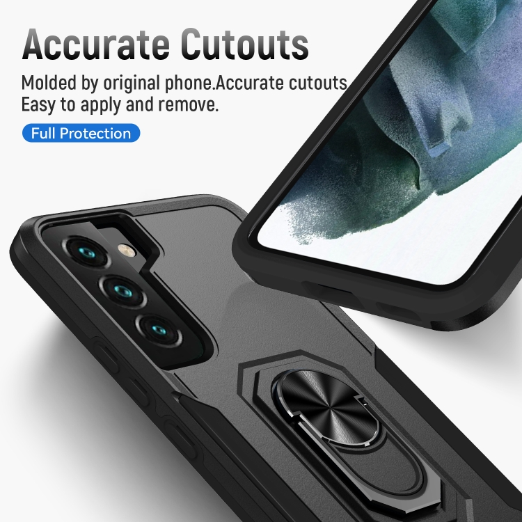 For Samsung Galaxy S22 5G Pioneer Armor Heavy Duty PC + TPU Holder Phone Case(Black) For Samsung Galaxy S22 5G Pioneer Armor Heavy Duty PC + TPU Holder Phone Case(Black)