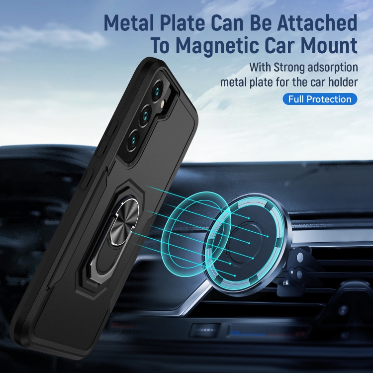 For Samsung Galaxy S22 5G Pioneer Armor Heavy Duty PC + TPU Holder Phone Case(Black) For Samsung Galaxy S22 5G Pioneer Armor Heavy Duty PC + TPU Holder Phone Case(Black)
