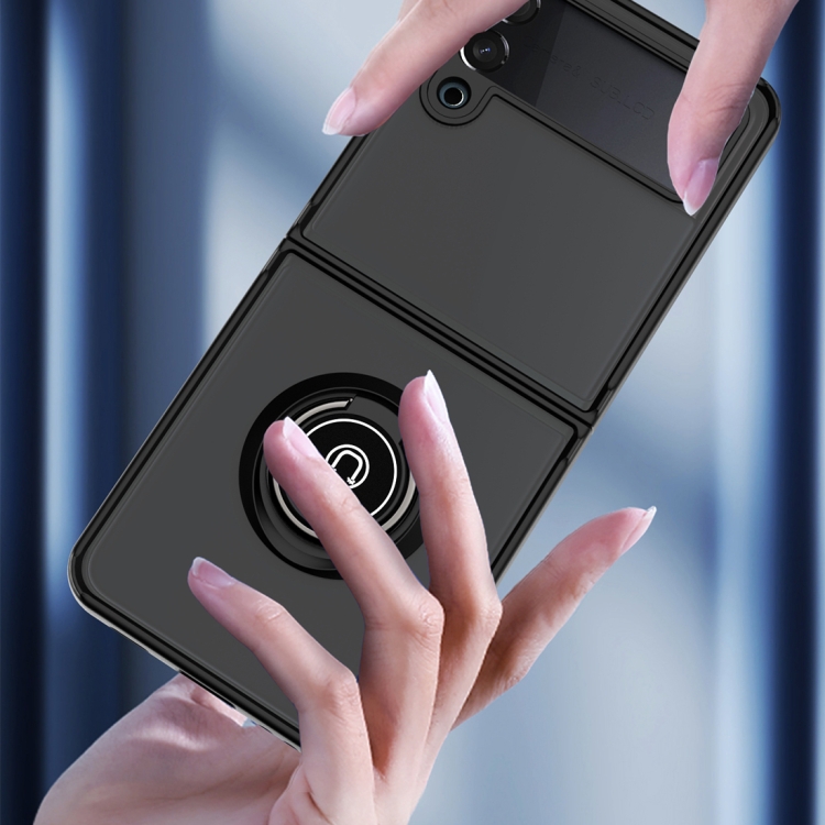 For Samsung Galaxy Z Flip 3 5G Q Shadow 1 Series TPU + PC Holder Phone Case(Black) - 5