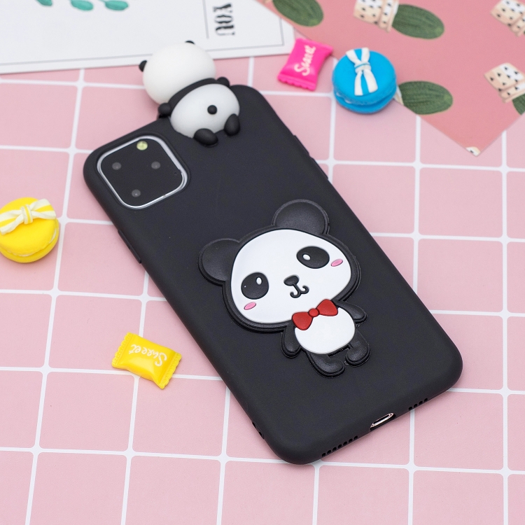 For iPhone 11 Pro Max 3D Cartoon Pattern Shockproof TPU Protective Case(Red Bow Panda) For iPhone 11 Pro Max 3D Cartoon Pattern Shockproof TPU Protective Case(Red Bow Panda)