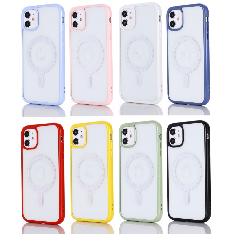 For iPhone 13 Pro Max 2 in 1 Colorful Frame Transparent Magnetic Phone Case (Pink) For iPhone 13 Pro Max 2 in 1 Colorful Frame Transparent Magnetic Phone Case (Pink)