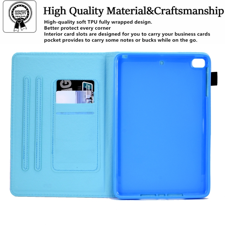 Sewing Pen Slot Leather Tablet Case For iPad mini 2019 / 4 / 3 / 2 / 1(Butterflies) Sewing Pen Slot Leather Tablet Case For iPad mini 2019 / 4 / 3 / 2 / 1(Butterflies)