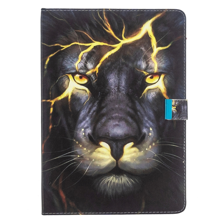 For iPad 10.2 / 10.5 inch Colored Drawing Pattern Horizontal Flip Leather Case with Holder & Card Slots & Wallet(Lion) For iPad 10.2 / 10.5 inch Colored Drawing Pattern Horizontal Flip Leather Case with Holder & Card Slots & Wallet(Lion)