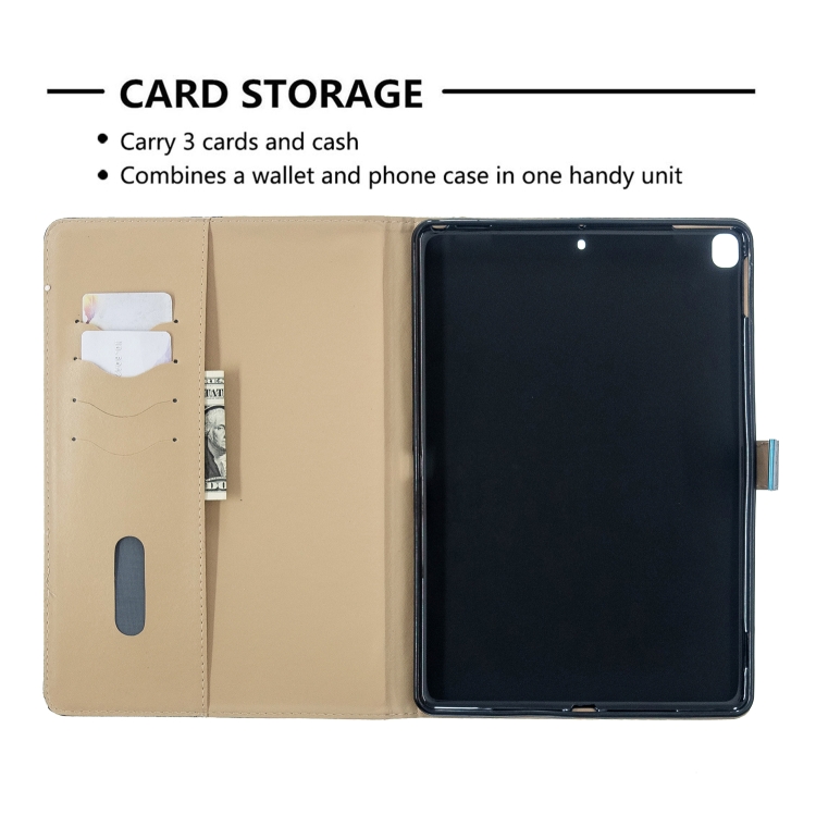 For iPad 10.2 / 10.5 inch Colored Drawing Pattern Horizontal Flip Leather Case with Holder & Card Slots & Wallet(Lion) For iPad 10.2 / 10.5 inch Colored Drawing Pattern Horizontal Flip Leather Case with Holder & Card Slots & Wallet(Lion)