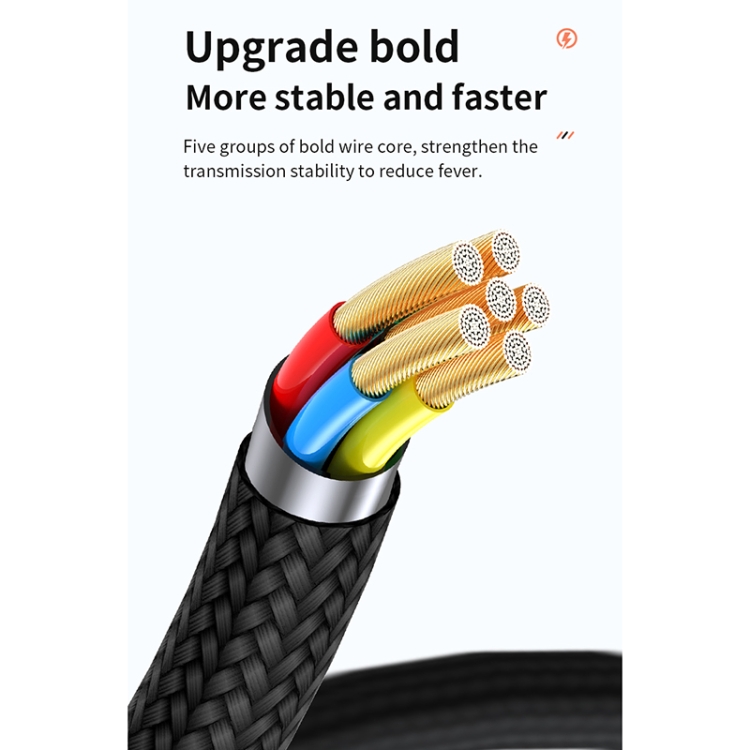 ADC-008 30W USB-C / Type-C to 8 Pin Fast Charge Data Cable, Cable Length:2m(Black Grey) ADC-008 30W USB-C / Type-C to 8 Pin Fast Charge Data Cable, Cable Length:2m(Black Grey)