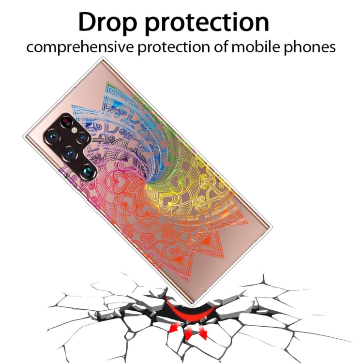 For Samsung Galaxy S22 Ultra 5G Gradient Lace Transparent TPU Phone Case(Whirlwind Colorful) For Samsung Galaxy S22 Ultra 5G Gradient Lace Transparent TPU Phone Case(Whirlwind Colorful)